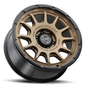 ICON Alloys Off-Road Wheels | 1350 Offroad - ICON Alloys Rancho, Satin Bronze w/ Gloss Black Lip, 20x9 / 6x5.5, 16mm Offset Wheel 8420909056SBGB - Image 3