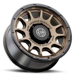 ICON Alloys Off-Road Wheels | 1350 Offroad - ICON Alloys Rancho, Satin Bronze w/ Gloss Black Lip, 20x9 / 8x170, 6mm Offset Wheel 8420908152SBGB - Image 3