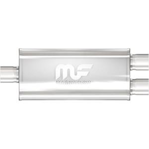 MagnaFlow Exhaust Systems & Installation | 1350 Offroad - MagnaFlow 2.5 in/2.25 in Center/Dual, 5 in x 18 in x 8 in Body Muffler 12258 - Image 1
