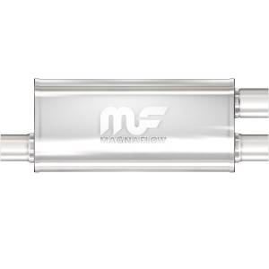 MagnaFlow Exhaust Systems & Installation | 1350 Offroad - MagnaFlow 2.5 in/2.25 in Offset/Dual, 5 in x 18 in x 8 in Body Muffler 12266 - Image 1