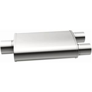 MagnaFlow Exhaust Systems & Installation | 1350 Offroad - MagnaFlow 3 in/2.5 in Center/Dual, 4 in x 14 in x 9 in Body Muffler 13288 - Image 4